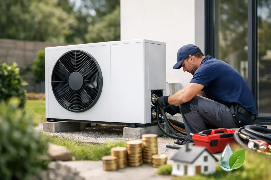 Installation pompe à chaleur air eau aides